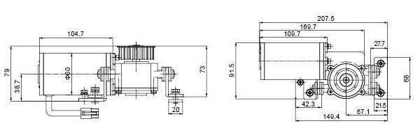 schwanzloser automatischer Tür-Motor DCs 24V benutzt im Glasschiebetür-Betreiber